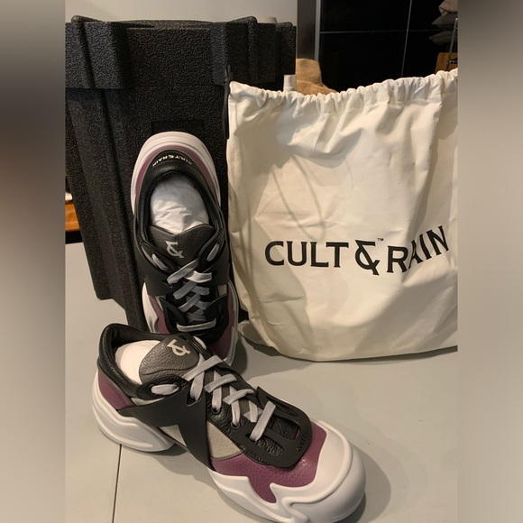 Cult & Rain Limited Edition Sneakers - VEGA BLACK PURPLE - Size 44 (US 11) - Picture 5 of 9